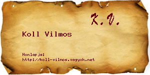 Koll Vilmos névjegykártya