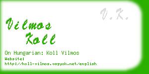 vilmos koll business card